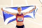 Eilidh Child winner of the 400 metres hurdles at the Glasgow Diamond League. Photo: David T. Hewitson/Sports for All Pics